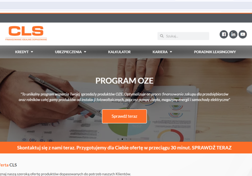 Web Development Package Example: CLS: Smarter Financing with Digital Transformation