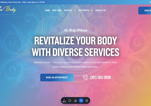 Web Design Package Example: Nu Body Orlando Website & Maintenance