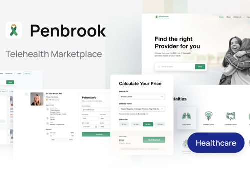 UX/UI Design Package Example: Telehealth Marketplace