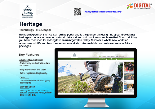 Web Development Package Example: Heritage Expeditions Africa
