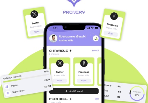 Mobile App Development Package Example: ProNery - Your Best Social Media Helper