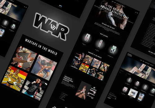 UX/UI Design Package Example: WAR TAPE - Website