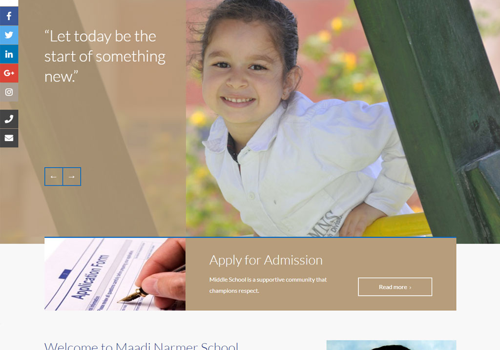 Content Marketing Package Example: Narmer School