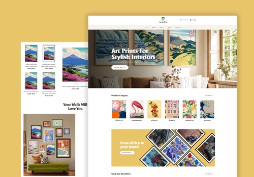 Web Design Package Example: Mara Art Market