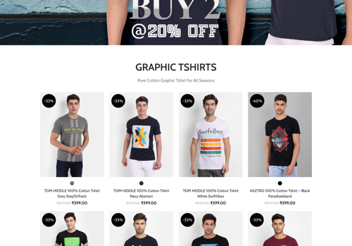 Web Development Package Example: Online store