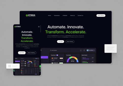 Web Development Package Example: OTINGA AI Automation