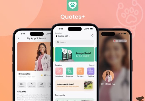 Mobile App Development Package Example: Quotes+ - Your Pets' Lifelong Protector