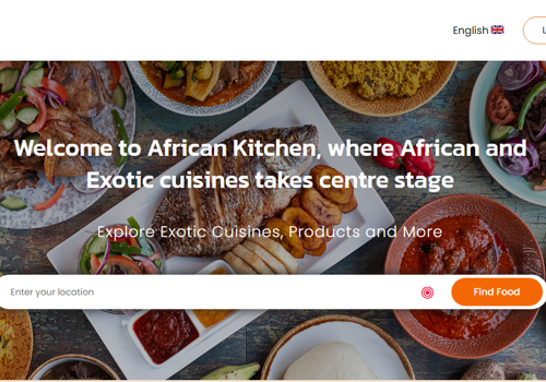 Web Development Package Example: The African Kitchen Restaurant Website