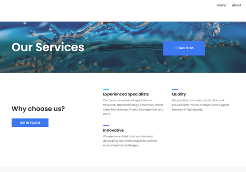 Web Design Package Example: NM Envirotech Web Redesign