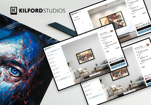 UX/UI Design Package Example: Kilford - Art, framed by technology