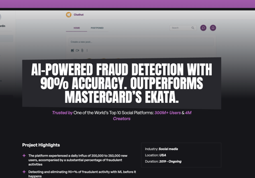 AI Development Package Example: AI-Powered Fraud Detection with 90% Accuracy.