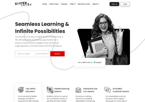 Web Design Package Example: Suitedtutor