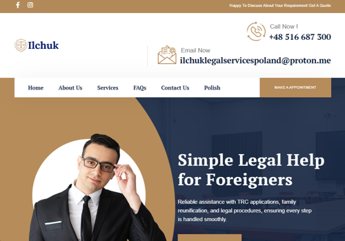 Search Engine Optimization Package Example: Website - Ilchuk Legal Service