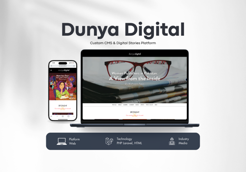 Custom Software Development Package Example: Dunya Digital: News & Digital Stories Platform