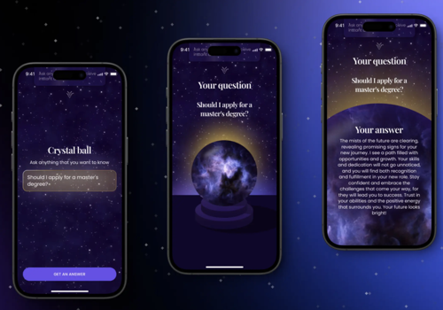 Mobile App Development Package Example: Develop a mobile app for tarot readings