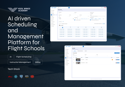 Web Development Package Example: KoolWings I Flying School Management Software