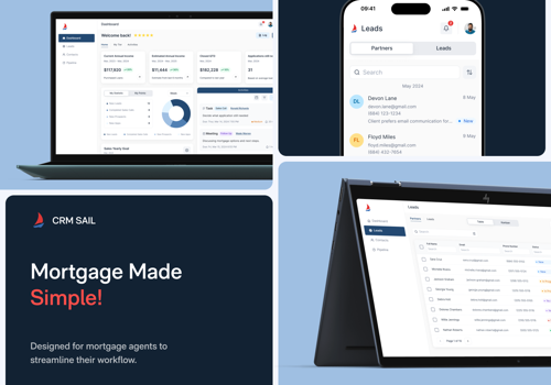 Product Design Package Example: UI UX Design for Mortgage CRM Platform