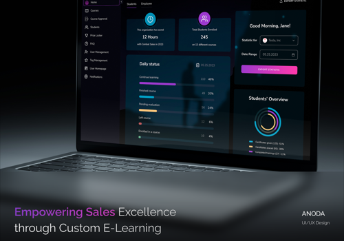 Product Design Package Example: UI UX Design for e-Learning App