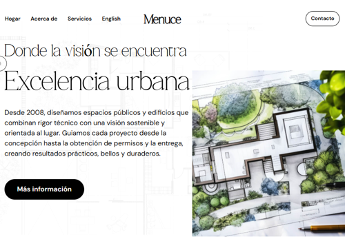 Web Development Package Example: Website - Menuce Arquitectos S.L.P.