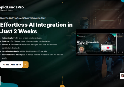 Web Design Package Example: WordPress Website Development for Rapid Leads Pro