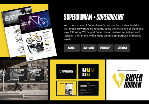 Branding Package Example: Superhuman Bikes Rebrand & Web Design