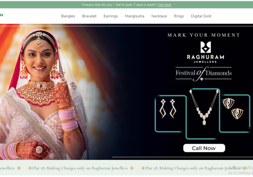 Branding Package Example: website Development for Raghuram Jewellers