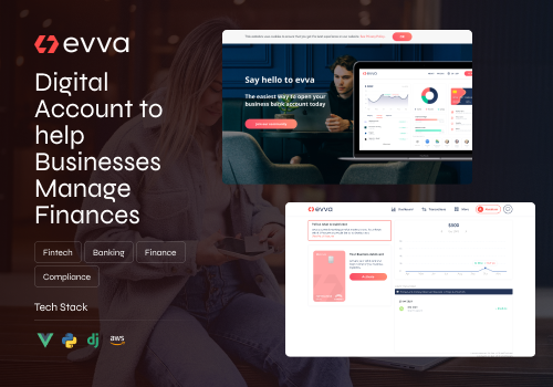 Custom Software Development Package Example: EVVA Financial I Digital Banking for Entrepreneurs