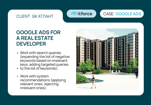 Pay Per Click Package Example: Google Ads for a real estate developer