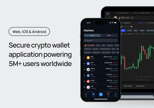 UX/UI Design Package Example: Crypto wallet application