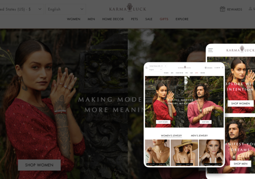 Web Design Package Example: Shopify website with unique features