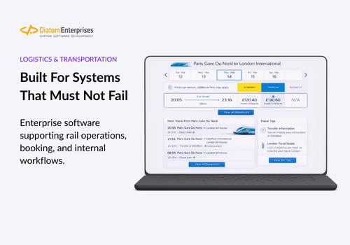 Custom Software Development Package Example: Enterprise Systems for Rail Transportation