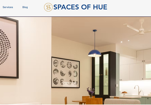 Web Design Package Example: Spaces of Hue Personalized Interior Design Studio