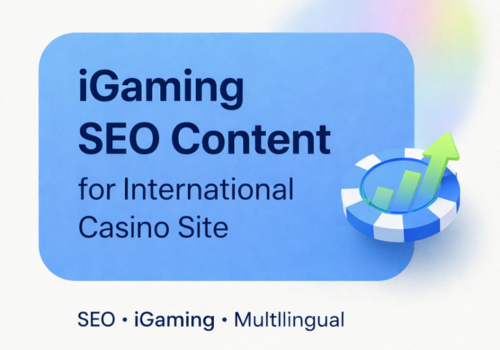 Content Writing Services Package Example: iGaming SEO Content for International Casino Site