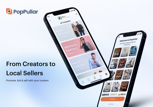 E-Commerce Development Package Example: PopPullar - social commerce platform