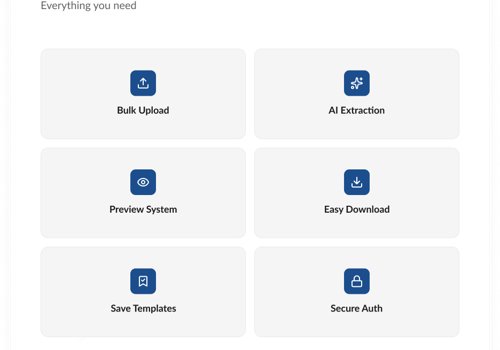 Web Design Package Example: AI Powered Document Processing SaaS Platform