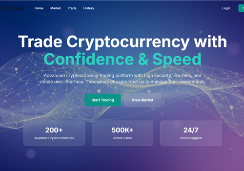 Web Design Package Example: CT (Crypto Trade)​