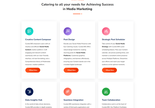 Web Design Package Example: Curator365 - Website Design & Development