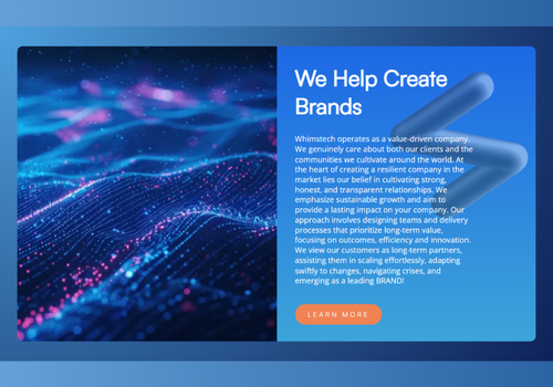 Web Design Package Example: WhimsTech — Innovative Software Solutions