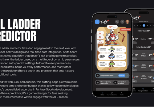 Low/No Code Development Package Example: AFL Ladder Predictor