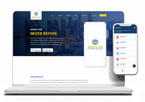 UX/UI Design Package Example: Mobile Application for GOLDMILLION XCHANGE