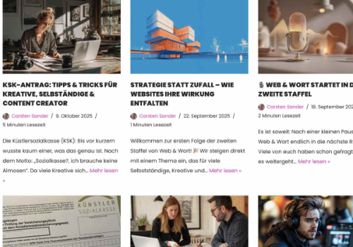 Public Relations Package Example: Content Strategy, Editorial Line & Blog Relauch