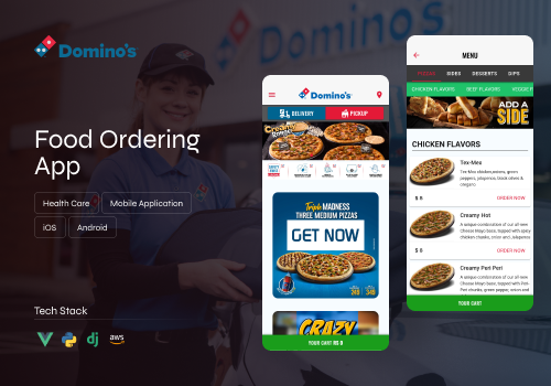 Mobile App Development Package Example: Domino's | Food Ordering App