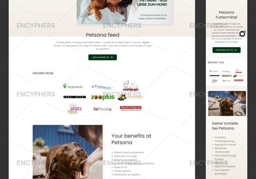 Web Development Package Example: PETSANA