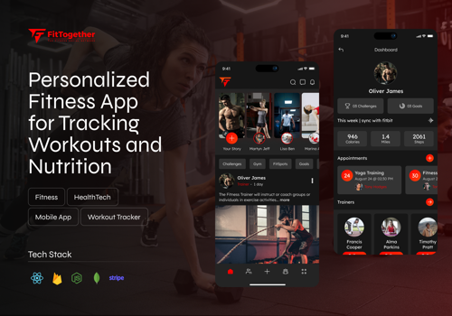 Mobile App Development Package Example: FitTogether I Social Network for Fitness Freaks