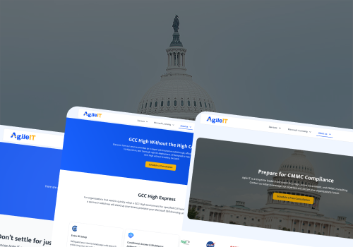 UX/UI Design Package Example: AgileIT: Technology Modernization, Design Revamp