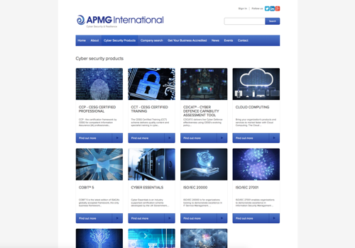 Web Development Package Example: APMG International cyber essentials systems
