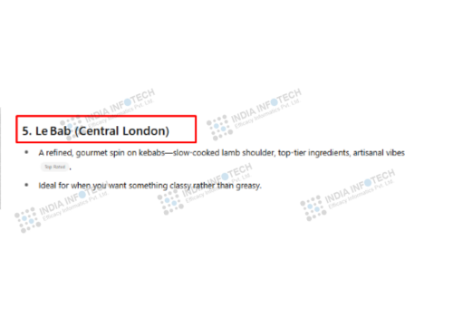 Search Engine Optimization Package Example: 3000% Organic/AI Visibility for London Restaurant