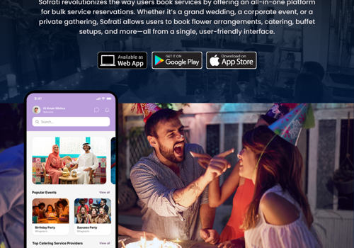 Event Management Package Example: Sofrati AI – Smart Vendor Search Marketplace