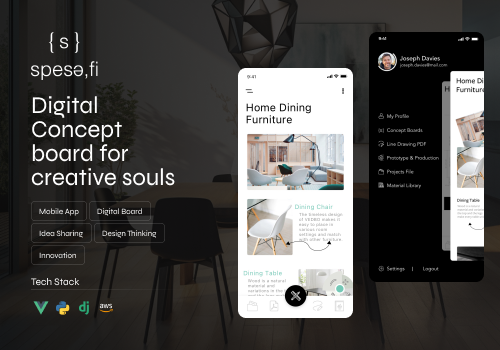 Mobile App Development Package Example: Spesefi | Digital Concept Board for Creative Souls