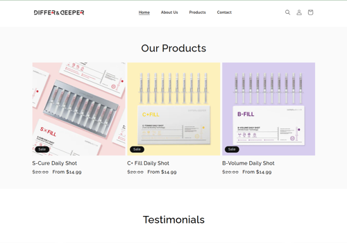 Web Design Package Example: Shopify Ecommerce Website